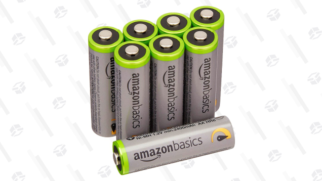 8-Pack AmazonBasics AA Rechargeable Batteries | $15 | Amazon